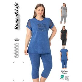 Фотография Костюм женский 6143 blue р.L-4XL "Cotpark" недорого оптом от прямого поставщика
