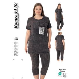 Фотография Костюм женский 6178 black р.2XL-6XL "Cotpark" недорого оптом от прямого поставщика