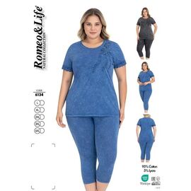 Фотография Костюм женский 6134 blue р.L-4XL "Cotpark" недорого оптом от прямого поставщика