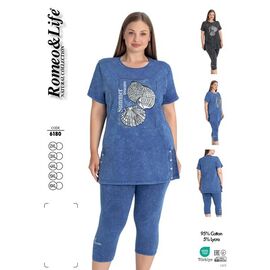 Фотография Костюм женский 6180 black р.2XL-6XL "Cotpark" недорого оптом от прямого поставщика