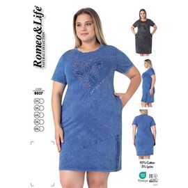Фотография Платье летнее женское 8037 d.grey р.2XL-6XL "Cotpark" недорого оптом от прямого поставщика