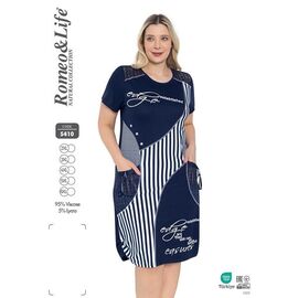 Фотография Платье летнее женское 5410 navy р.2XL-6XL "Cotpark" недорого оптом от прямого поставщика