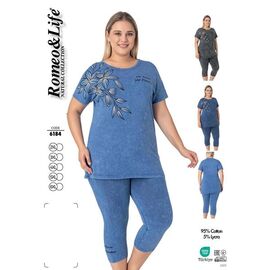 Фотография Костюм женский 6184 d.grey р.2XL-6XL "Cotpark" недорого оптом от прямого поставщика