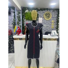 Фотография Халат женский 5996 black-red р.XL-4XL "Cotpark" недорого оптом от прямого поставщика