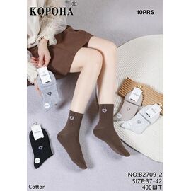 Фотография Носки женские B2709-2 mix р.37-42 "Корона" недорого оптом от прямого поставщика