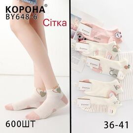 Фотография Носки женские BY648-6 mix р.36-41 "Корона" недорого оптом от прямого поставщика
