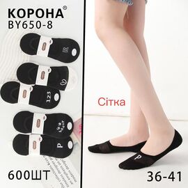 Фотография Следы женские BY650-8 black р.36-41 "Корона" недорого оптом от прямого поставщика