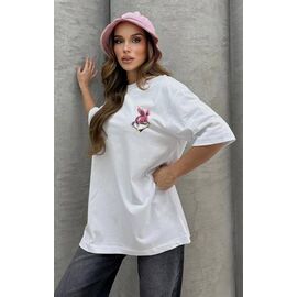 Фотография Футболка женская 2147 white р.one size "Karon" недорого оптом от прямого поставщика