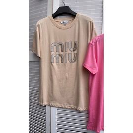 Фотография Футболка женская KR44 beige р.S-L "Karon" недорого оптом от прямого поставщика