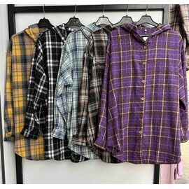 Фотография Рубашка женская 7758 purple р.3XL-6XL "P.HEY" недорого оптом от прямого поставщика