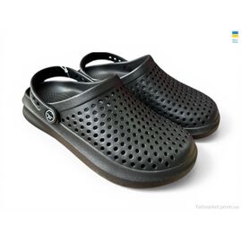 Фотография Кроксы мужские легкие Лето 504 чорний (8 пар р.41-46) "Rai shoes" недорого оптом от прямого поставщика
