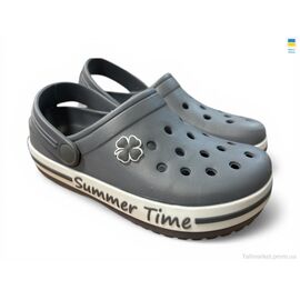 Фотография Кроксы женские летние Лето 417 сірий (8 пар р.37-41) "Rai shoes" недорого оптом от прямого поставщика