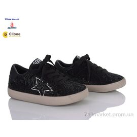 Кросівки дитячі модні Весна/осінь A2586 black (7 пар р.31-37) "Clibee-Doremi" недорого оптом від прямого постачальника