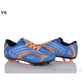 Футбольне взуття дитячі Весна/осінь Walked crampon blue-orange (8 пар р.31-35) "VS" недорого оптом від прямого постачальника