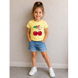 футболка дитяча на дівчинку FK1830 yellow р.1-4 "Fili kids" недорого оптом від прямого постачальника