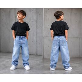 Джинси дитячі на хлопчика FK1863 l.blue р.5-7 "Fili kids" недорого оптом від прямого постачальника