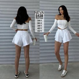 Шорти жіночі 5438 white р.34-42 "Ruxa" недорого оптом від прямого постачальника