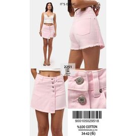 Фотография Юбка-шорты женская 2251-6-98 pink р.34-42 "Ruxa" недорого оптом от прямого поставщика