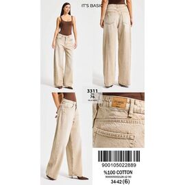 Фотография Джинсы женские 3311-4-76 beige р.34-42 "Ruxa" недорого оптом от прямого поставщика