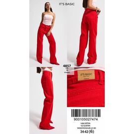 Фотография Джинсы женские 4857-6-19 red р.34-42 "Ruxa" недорого оптом от прямого поставщика