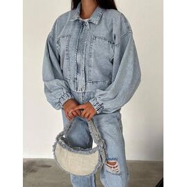 Куртка жіноча демісезонна 1573 l.blue р.S-XL "Ruxa" недорого оптом від прямого постачальника