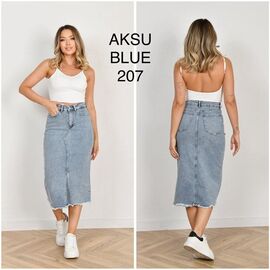 Фотография Юбка женская 207 l.blue р.25-30 "Ruxa" недорого оптом от прямого поставщика