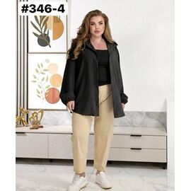 Сорочка жіноча 346-4 black р.50-60 "ZLATA" недорого оптом від прямого постачальника