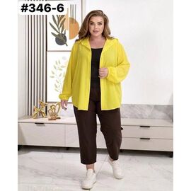 Сорочка жіноча 346-6 yellow р.50-60 "ZLATA" недорого оптом від прямого постачальника