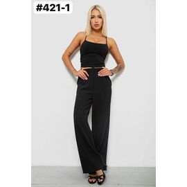 Жіночі штани 421-1 black р.44-50 "ZLATA" недорого оптом від прямого постачальника