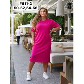 Фотография Платье летнее женское 611-2 crimson р.50-56 "ZLATA" недорого оптом от прямого поставщика