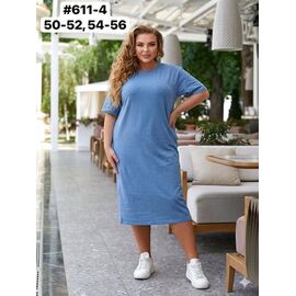 Фотография Платье летнее женское 611-4 l.blue р.50-56 "ZLATA" недорого оптом от прямого поставщика