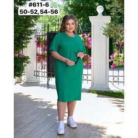 Фотография Платье летнее женское 611-6 green р.50-56 "ZLATA" недорого оптом от прямого поставщика