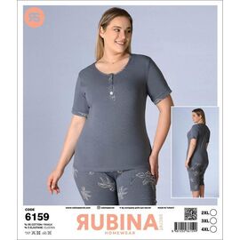 Піжама легка жіноча DS388-6159 grey р.2XL-4XL "DONELLA" недорого оптом від прямого постачальника