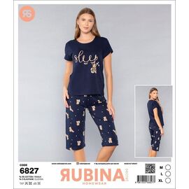 Піжама легка жіноча DS394-6827 navy р.M-XL "DONELLA" недорого оптом від прямого постачальника