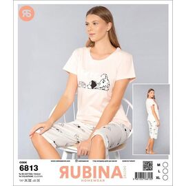 Піжама легка жіноча DS395 6813 l.beige р.M-XL "DONELLA" недорого оптом від прямого постачальника