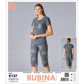 Піжама легка жіноча DS392 6173 grey р.M-XL "DONELLA" недорого оптом від прямого постачальника
