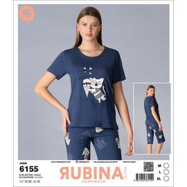 Піжама легка жіноча DS393-6155 navy р.M-XL "DONELLA" недорого оптом від прямого постачальника