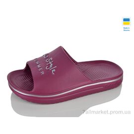 Шльопанці дитячі літні Літо N506(08) бордо (6 пар р.30-35) "Lot Shoes" недорого оптом від прямого постачальника