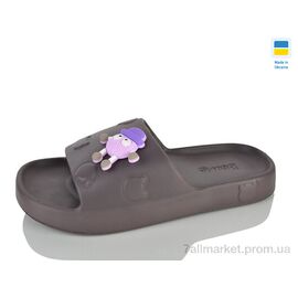 Шльопанці жіночі полегшені Літо N109 коричневий (8 пар р.37-41) "Lot Shoes" недорого оптом від прямого постачальника