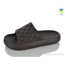 Шльопанці жіночі полегшені Літо N125 т.коричневий (6 пар р.36-41) "Lot Shoes" недорого оптом від прямого постачальника