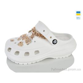 Крокси жіночі літні Літо 1410-2-8 білий (6 пар р.36-40) "Lot Shoes" недорого оптом від прямого постачальника
