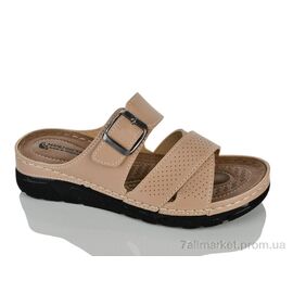 Шльопанці жіночі полегшені Літо 002 мокко шкіра (6 пар р.36-41) "Lot Shoes" недорого оптом від прямого постачальника