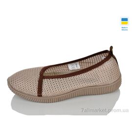 Балетки жіночі зручні Літо N26-129 бежевий (8 пар р.36-41) "Lot Shoes" недорого оптом від прямого постачальника