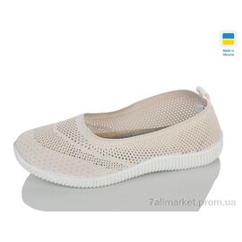 Балетки жіночі зручні Літо 26-211 беж (8 пар р.36-41) "Lot Shoes" недорого оптом від прямого постачальника