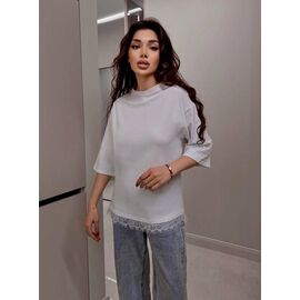 футболка жіноча 9080 white р.42-50 "LINDA" недорого оптом від прямого постачальника