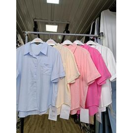 Фотография Рубашка женская летняя TR321 l.blue р.one size "QU STYLE" недорого оптом от прямого поставщика