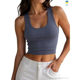 Фотография Топ женский Лето 5-3 графіт (4 шт. р.сетка S-XL) "Margo" недорого оптом от прямого поставщика