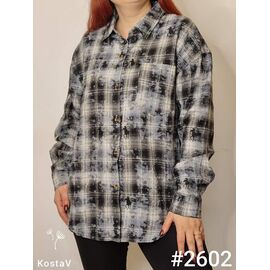 Сорочка жіноча 2602 black р.44-48 "Kosta" недорого оптом від прямого постачальника