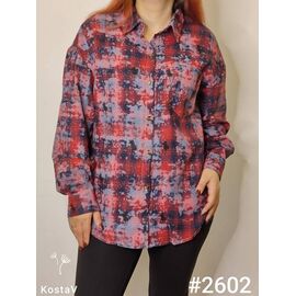 Сорочка жіноча 2602 red р.44-48 "Kosta" недорого оптом від прямого постачальника