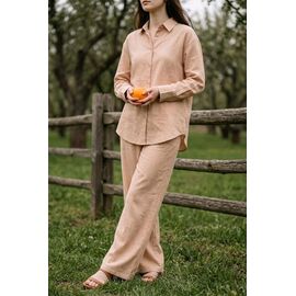 Сорочка жіноча 3560 l.beige р.M-XL "Kosta" недорого оптом від прямого постачальника